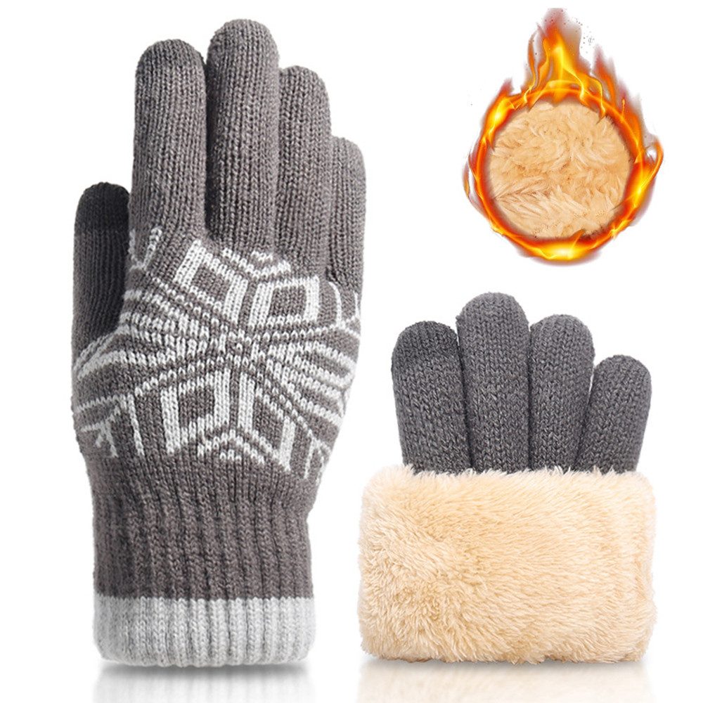 Coonoor Strickhandschuhe Winterhandschuhe Doppellagige Touchscreen Warm günstig online kaufen