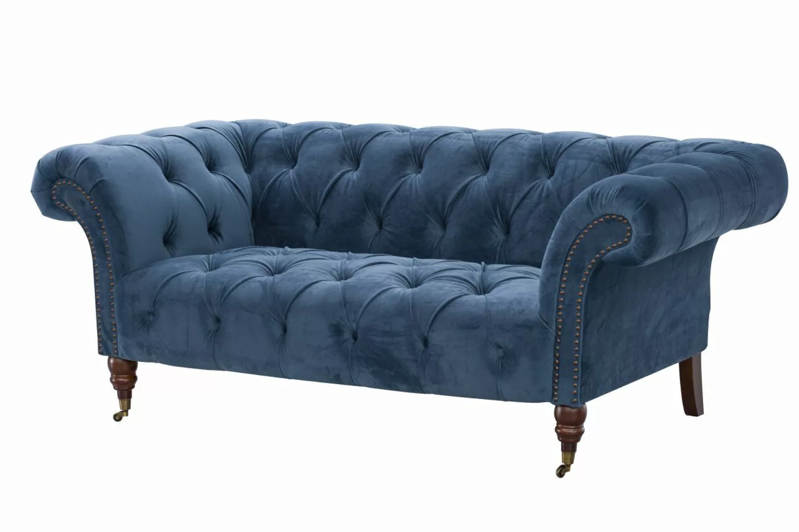 Sofa Chesterfield Glamour Velvet Midnight 2-Sitzer, 187 x 94 x 75 cm günstig online kaufen