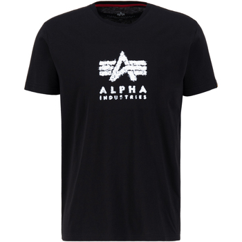 Alpha Industries  T-Shirts & Poloshirts Grunge Logo T-Shirt - black günstig online kaufen