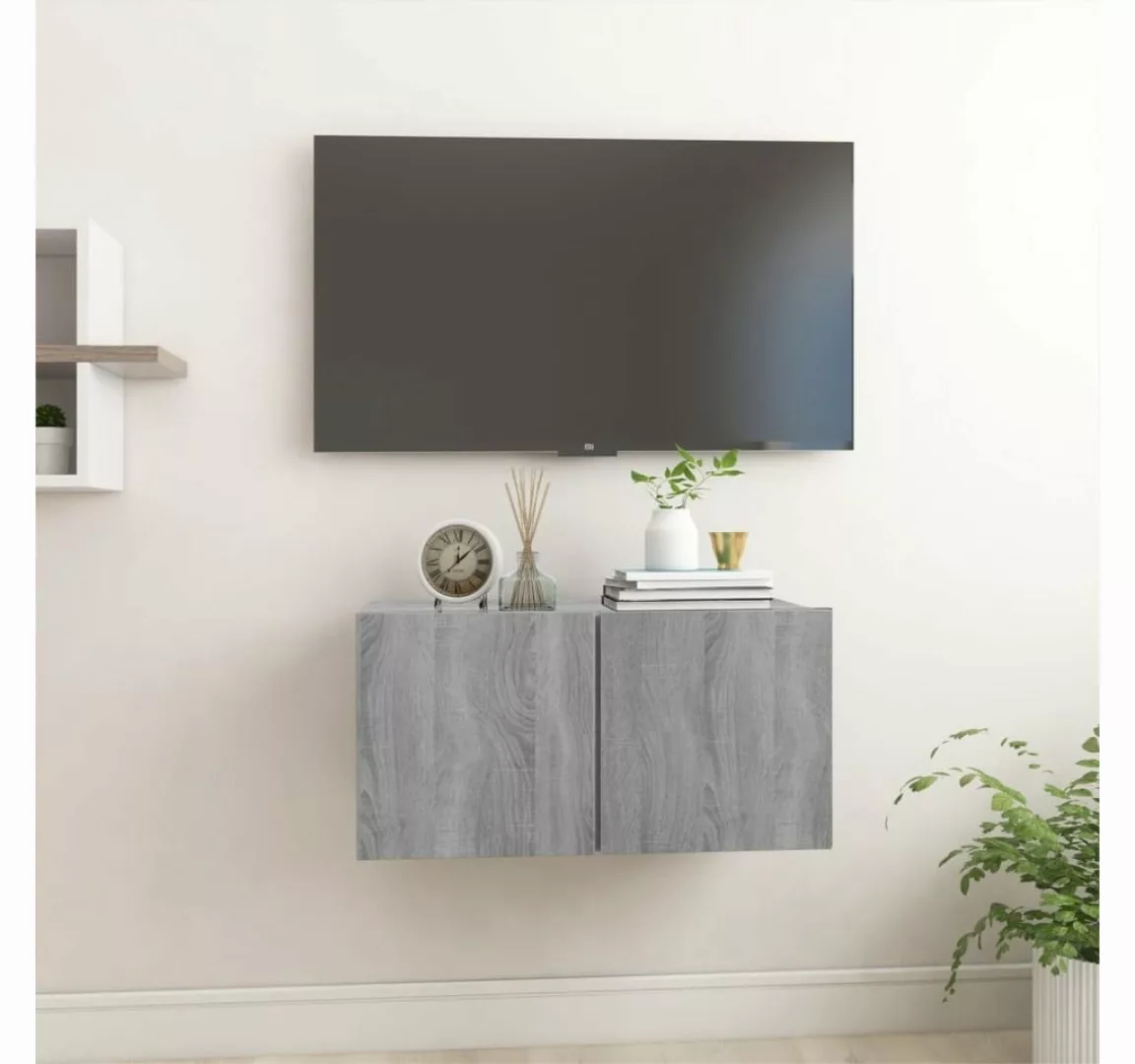 furnicato TV-Schrank TV-Wandschrank Grau Sonoma 60x30x30 cm Holzwerkstoff günstig online kaufen