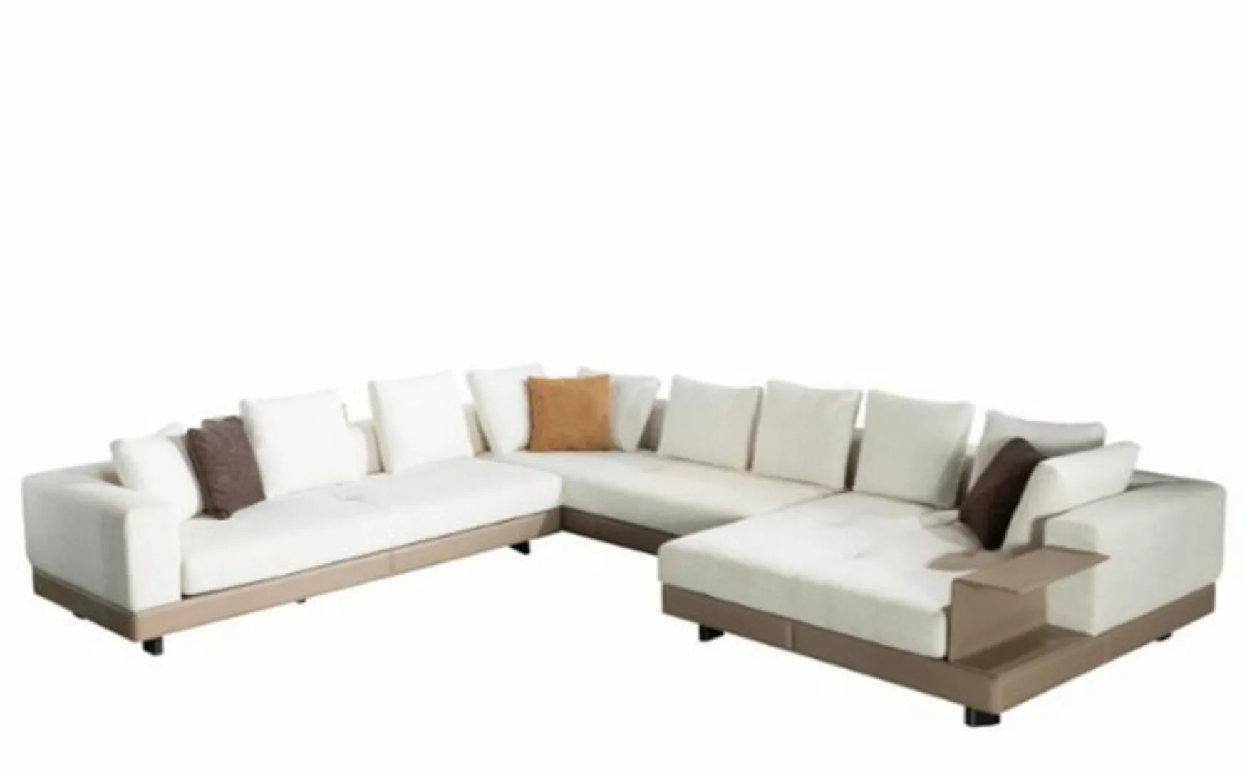 JVmoebel Sofa Weißes U-Form Sofa: Eleganz und Komfort in einem EX-Brez, 1 T günstig online kaufen