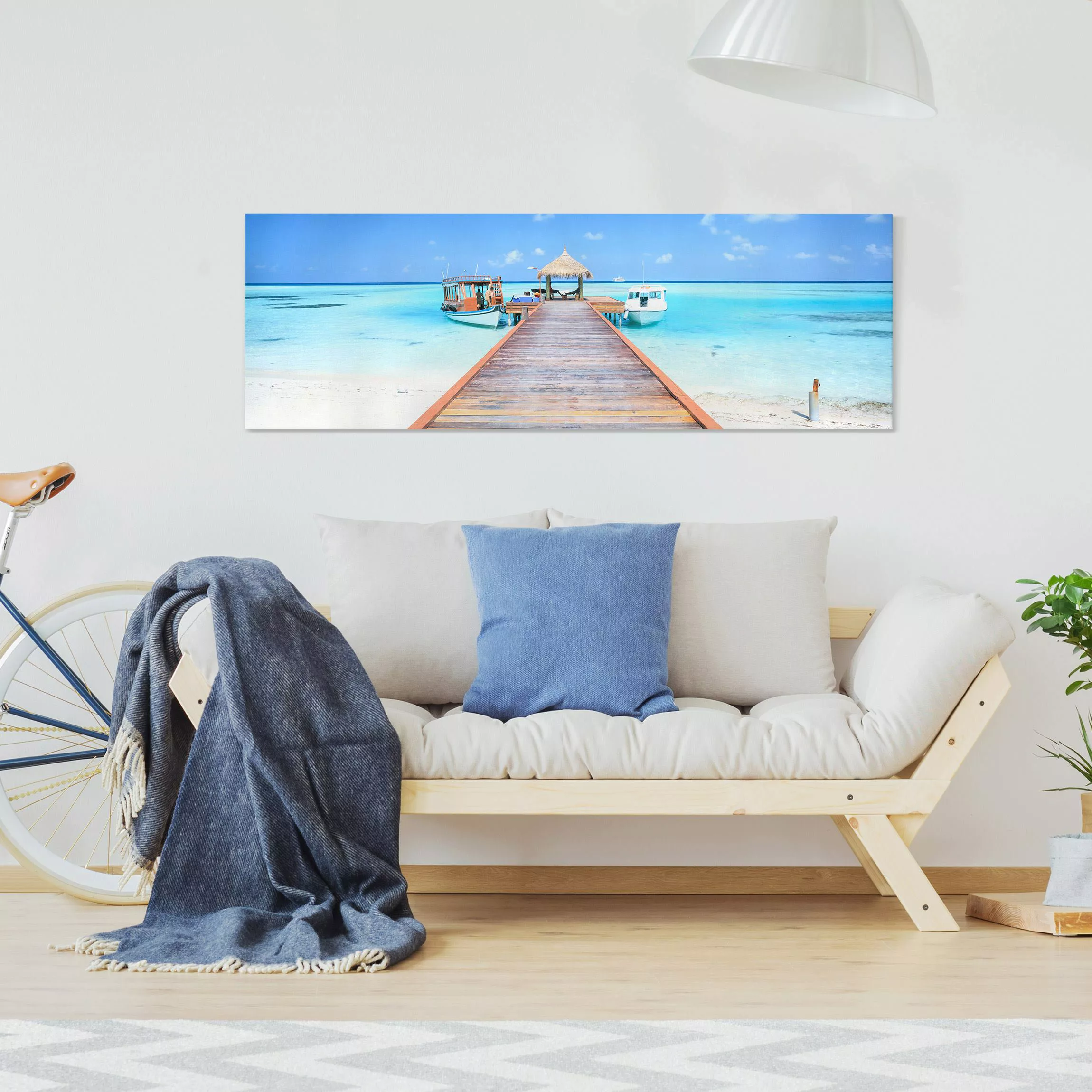 Leinwandbild Steg am Meer günstig online kaufen