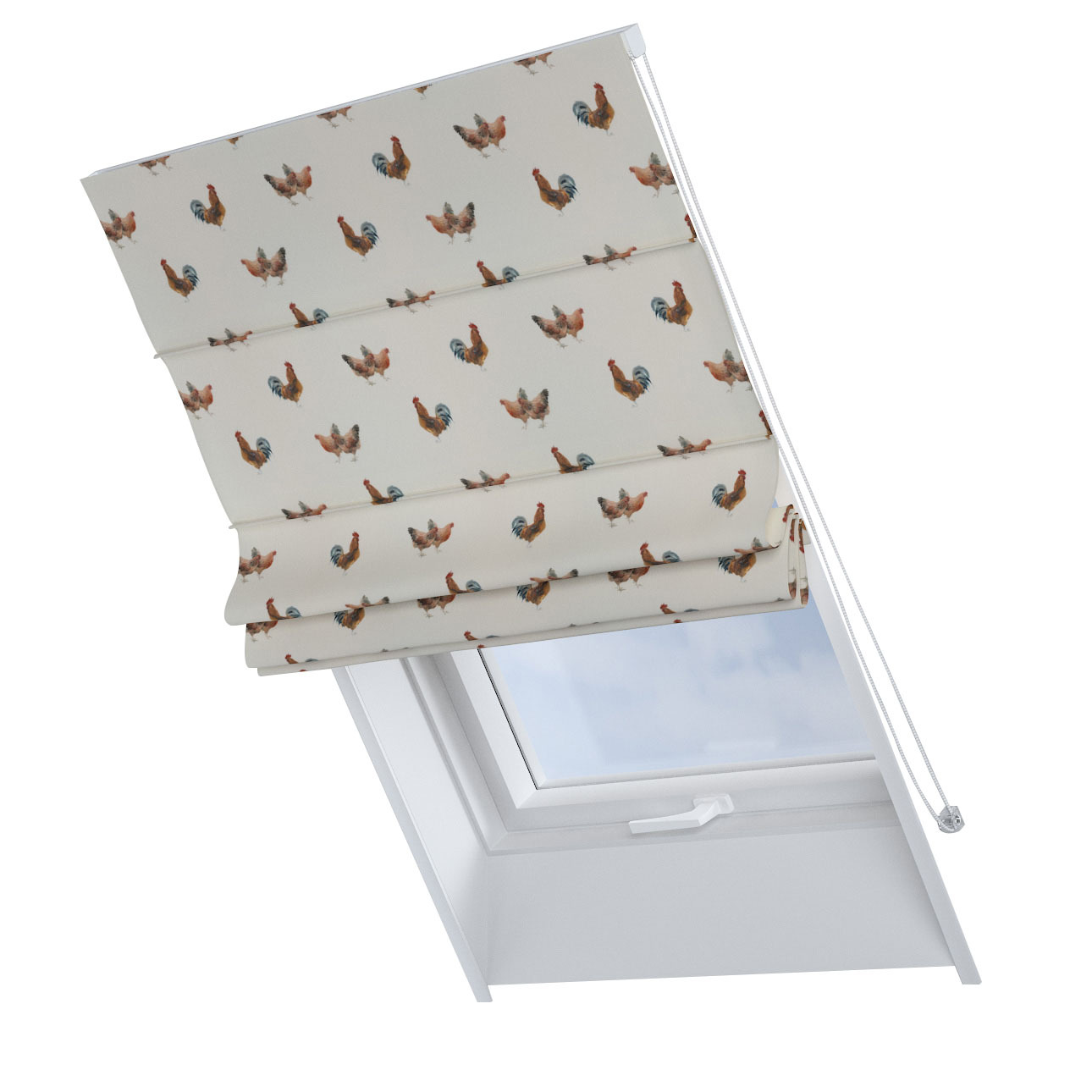 Dekoria Dachfenster-Raffrollo Rimini, braun-creme, 50 x 60 cm günstig online kaufen