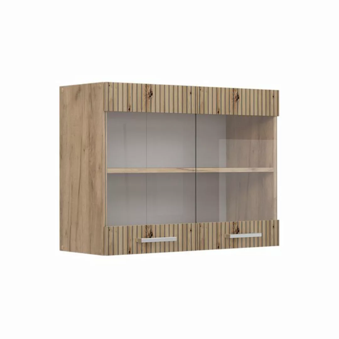 Vicco Glashängeschrank R-Line, Artisan-Eiche/Goldkraft Eiche, 80 cm günstig online kaufen