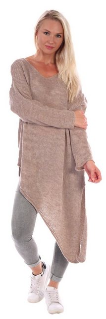 Charis Moda Longpullover Langarm Longpullover im asymmetrischen Schnitt günstig online kaufen