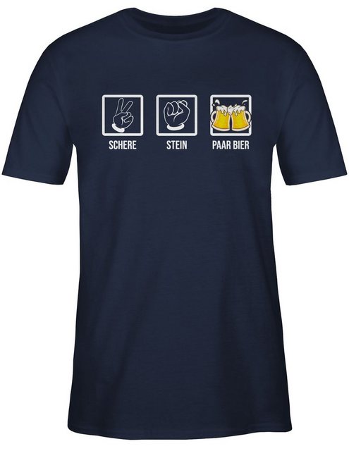 Shirtracer T-Shirt Schere Stein Paar Bier - Lustiges Saufen Bierliebhaber B günstig online kaufen