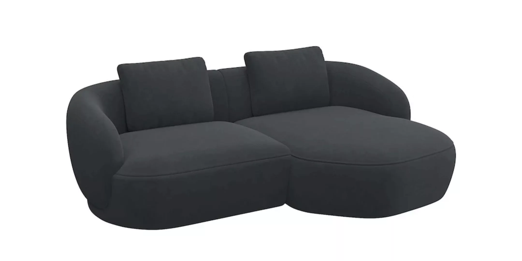 FLEXLUX Wohnlandschaft »Torino, rund, L-Form, Sofa-Ecke mit Recamiere, Long günstig online kaufen