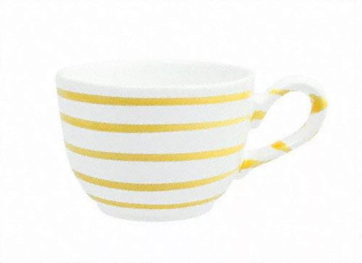 Gmundner Keramik Gelbgeflammt Kaffee-Obertasse glatt 0,19 L / h: 6,6 cm günstig online kaufen