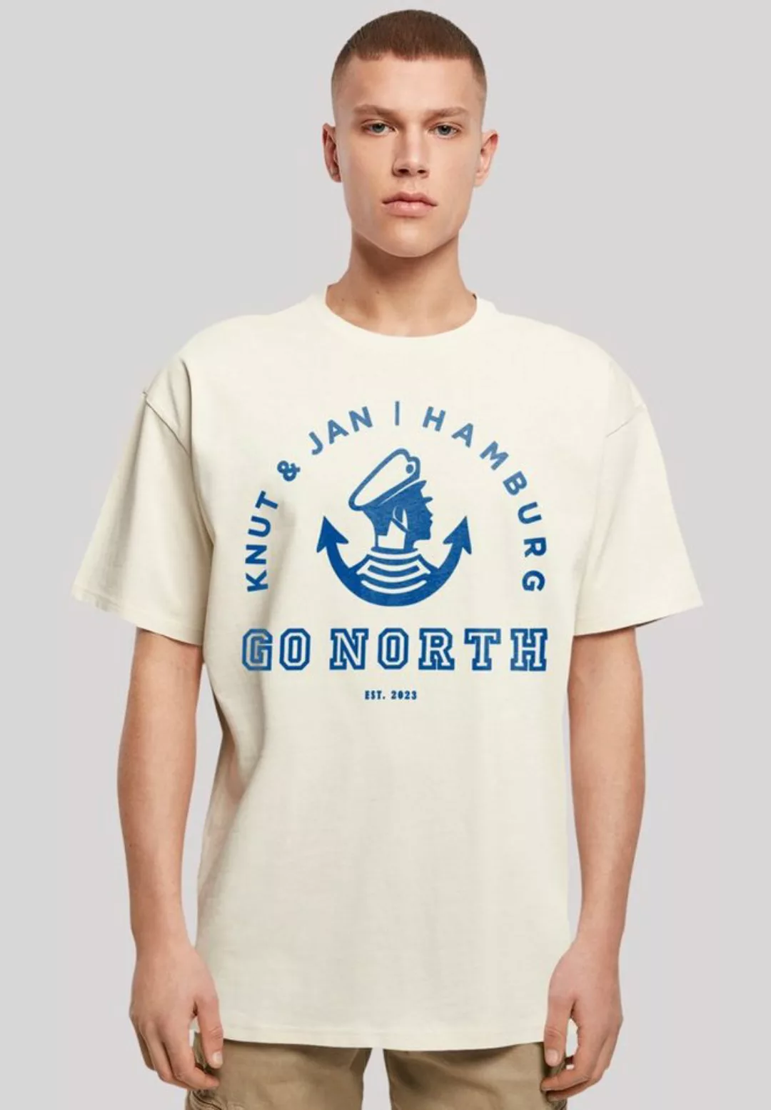 F4NT4STIC T-Shirt "Go North Knut Jan Hamburg Knut Jan Hamburg", Print günstig online kaufen