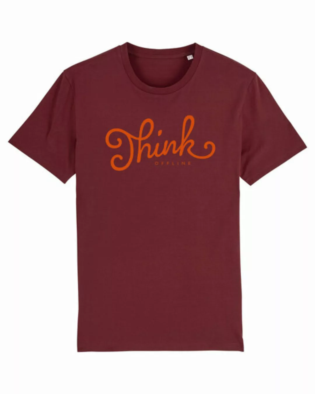 Herren T-shirt Aus Bio-baumwolle "Think Offline" günstig online kaufen