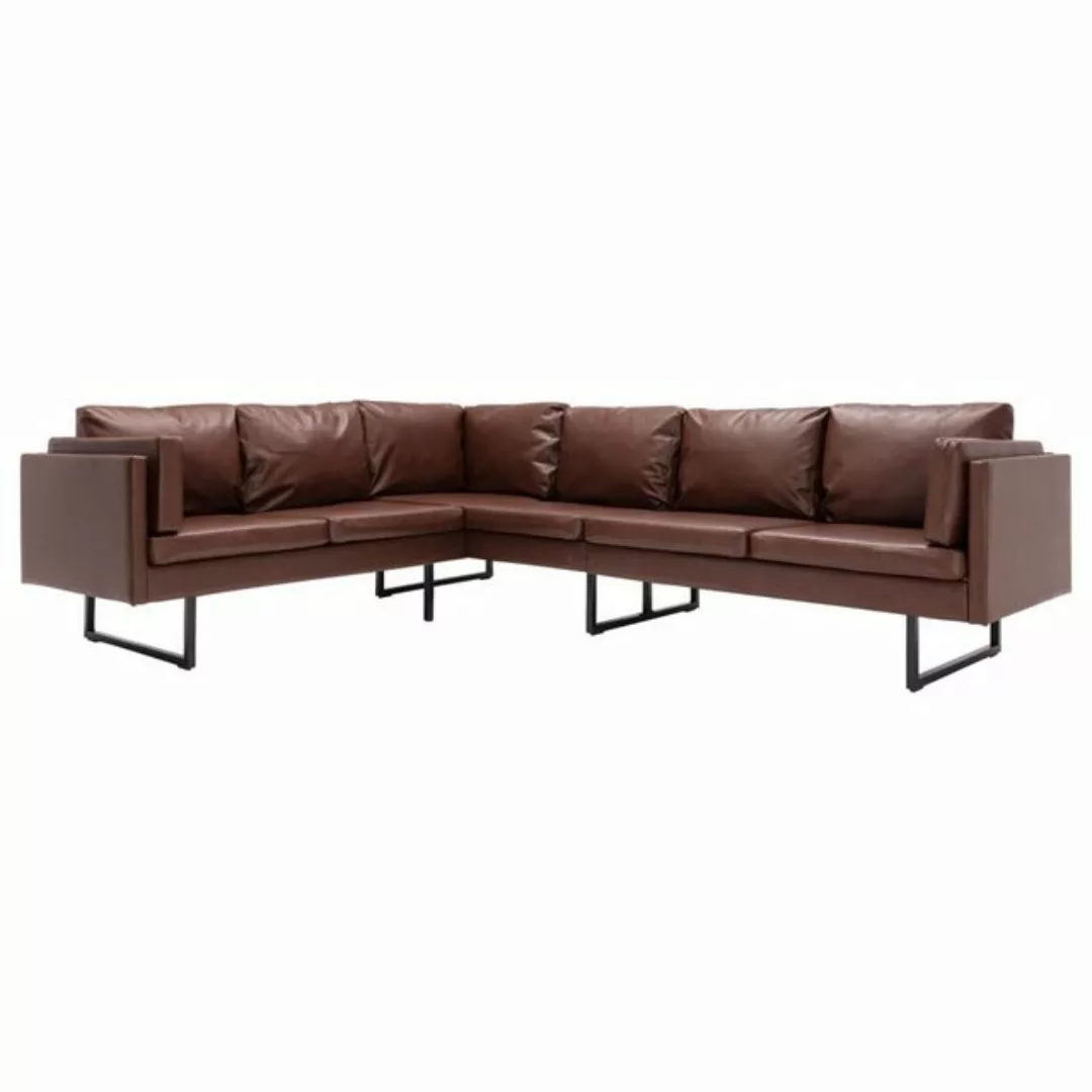 vidaXL Sofa Ecksofa Kunstleder Braun günstig online kaufen