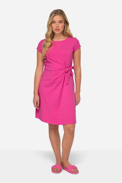 Laurasøn Jerseykleid Jerseykleid Zierknoten Rundhalsausschnitt Halbarm günstig online kaufen