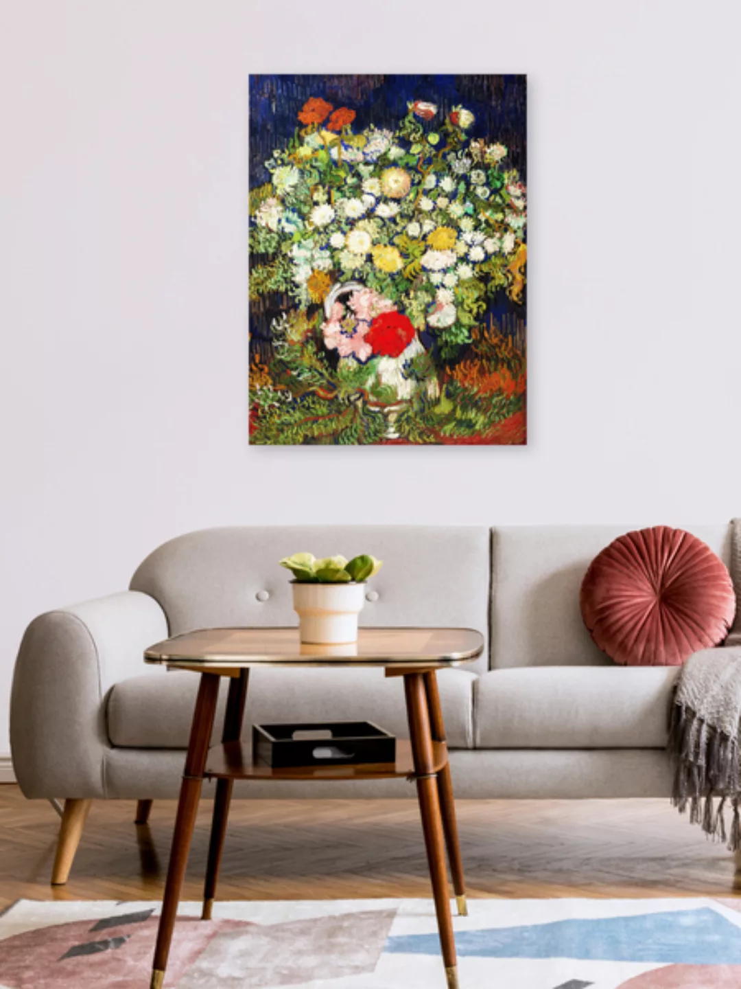 Poster / Leinwandbild - Vincent Van Gogh: Blumenstrauß In Einer Vase günstig online kaufen