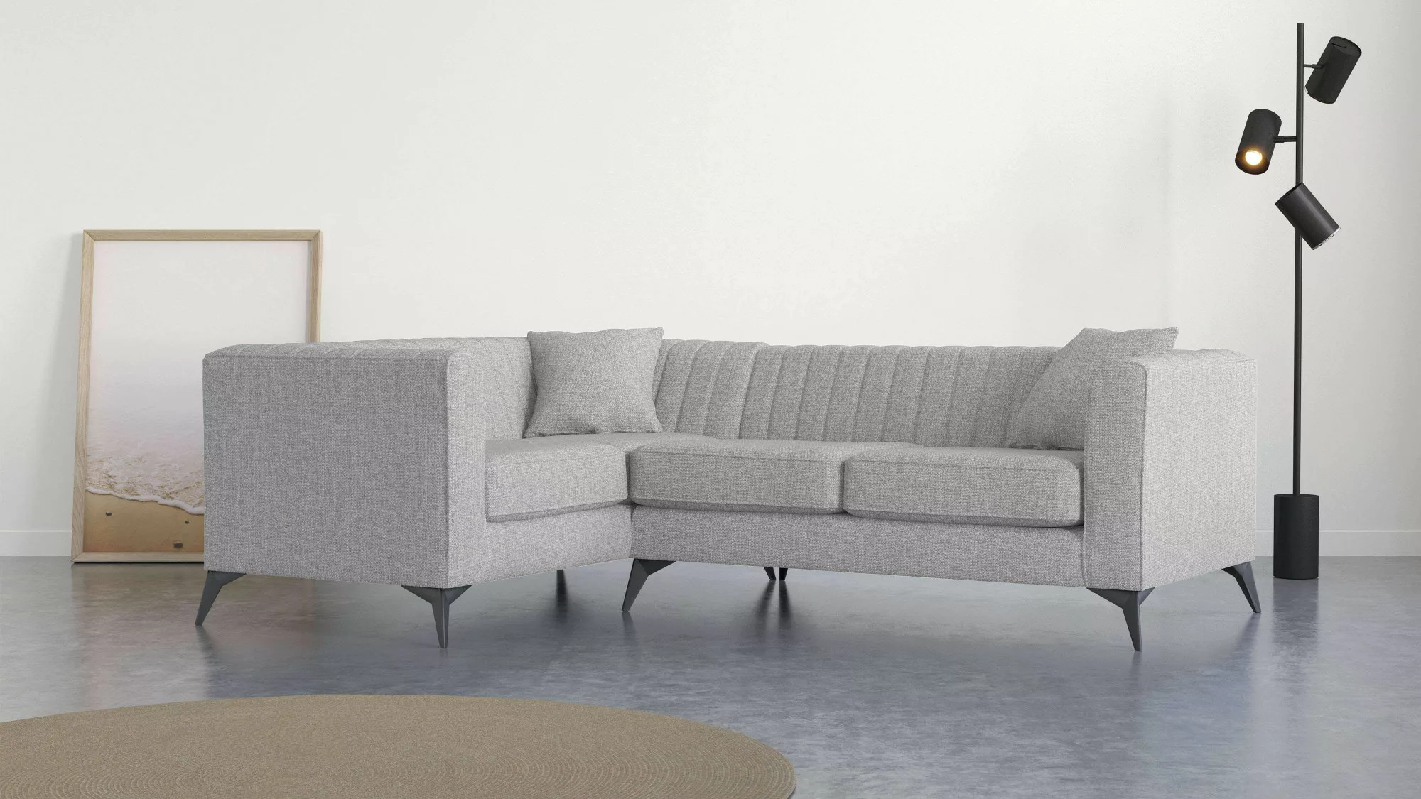 Places of Style Ecksofa »MATTHEW B/T/H: 240/167/74 cm«, L-Form, Steppung im günstig online kaufen