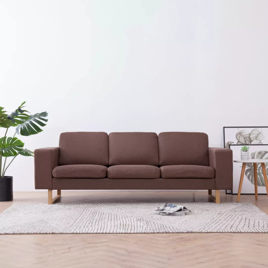 3-sitzer-sofa Stoff Braun günstig online kaufen