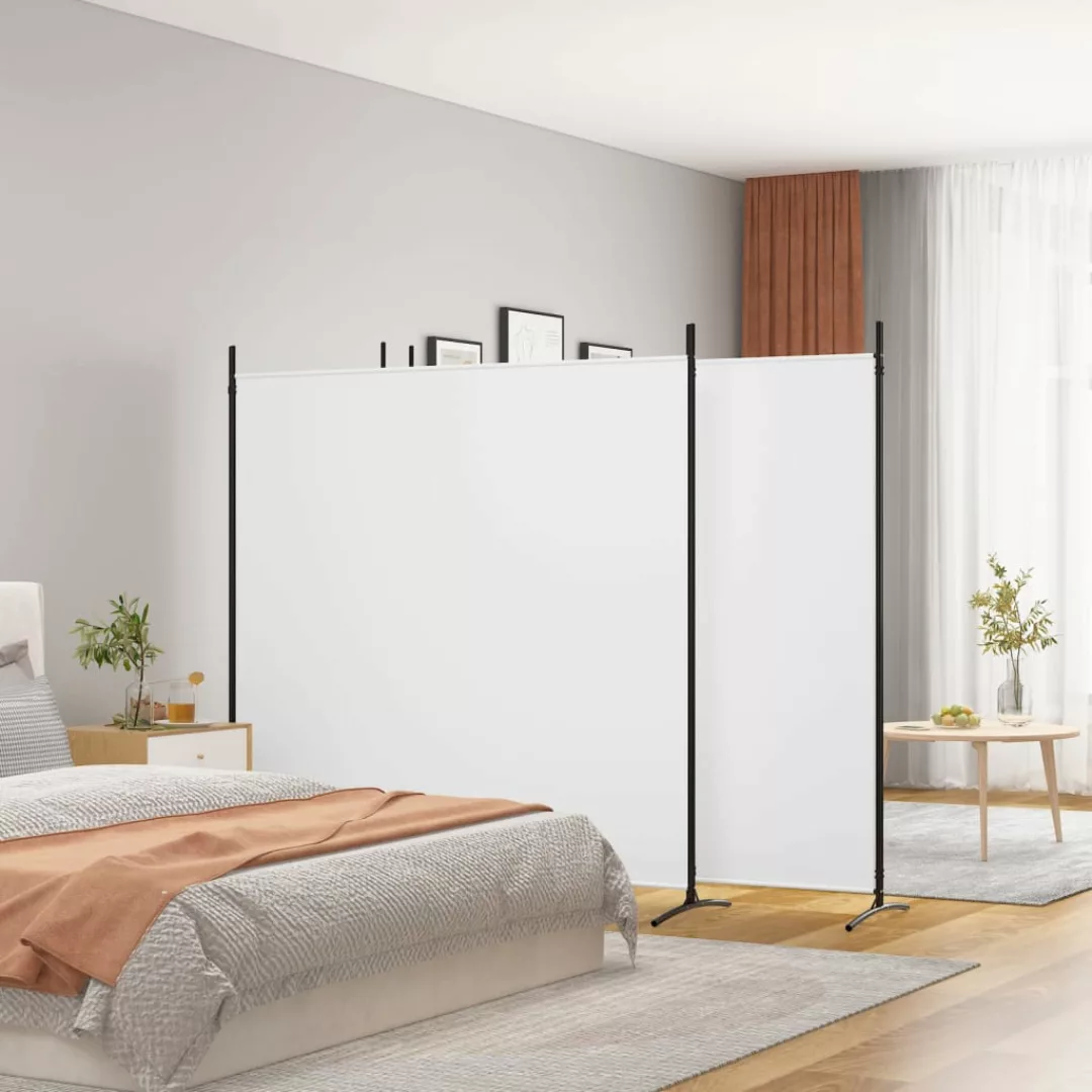 Vidaxl 4-tlg. Paravent Weiß 698x180 Cm Stoff günstig online kaufen