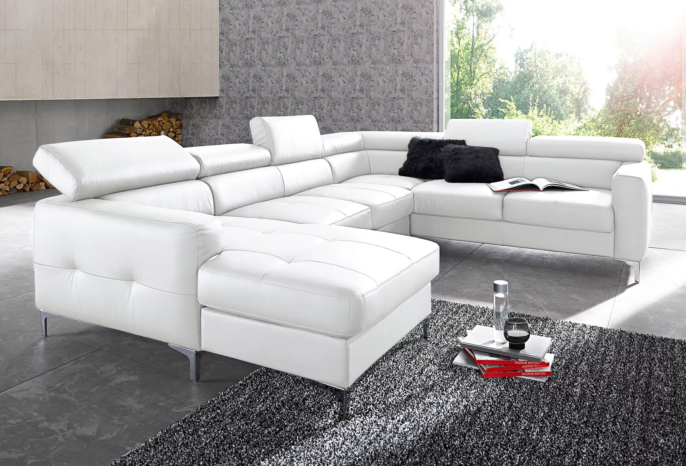 COTTA Polstergarnitur "Sammy U-Form", (Set, Tiefe der Recamiere 169 cm), Se günstig online kaufen
