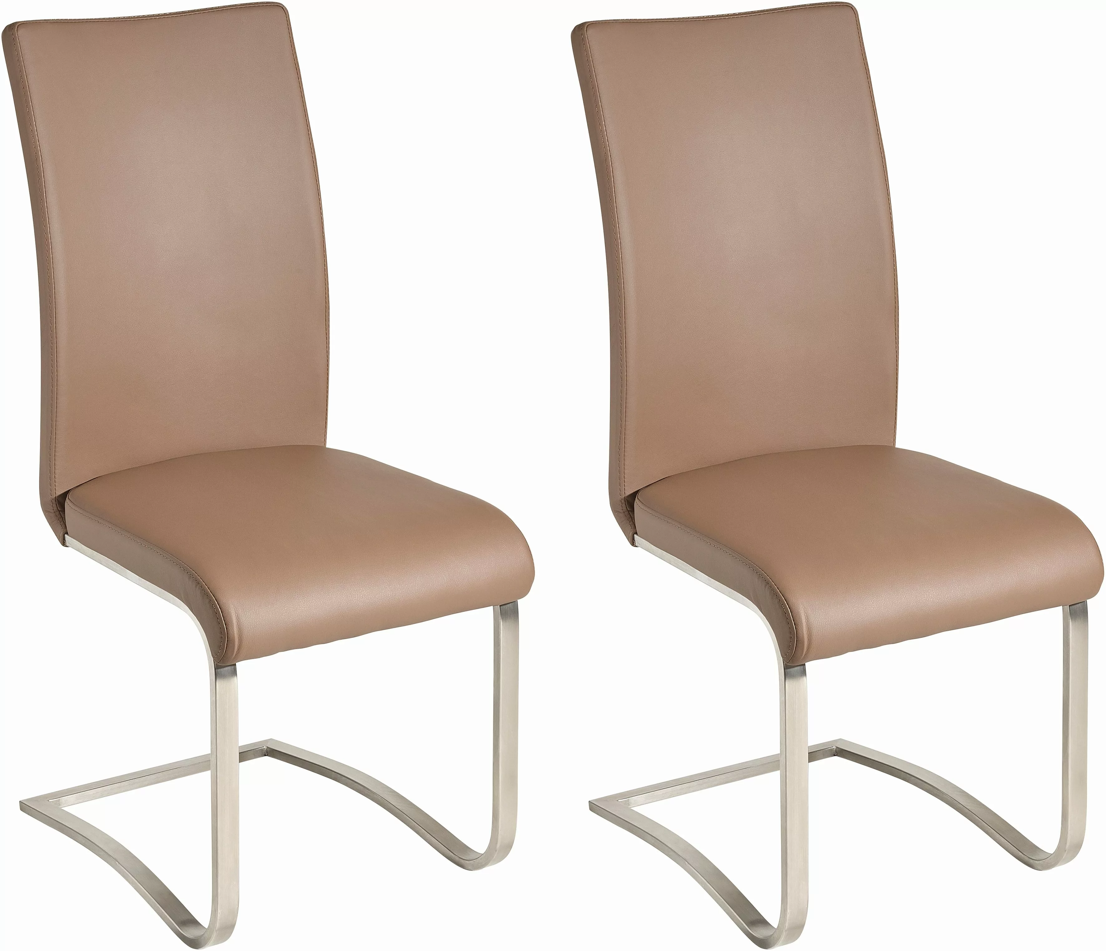 MCA furniture Freischwinger »Arco«, (Set), 2 St., Leder, Stuhl mit Echtlede günstig online kaufen