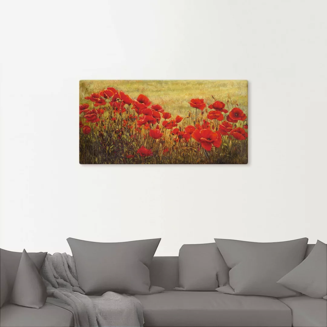 Artland Wandbild "Mohnfeld", Blumenwiese, (1 St.), als Alubild, Outdoorbild günstig online kaufen