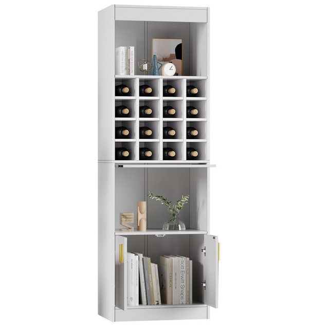 KoDise Vitrine 16 Weinfächer - 180 cm hoch - Esszimmer für Weinliebhaber We günstig online kaufen