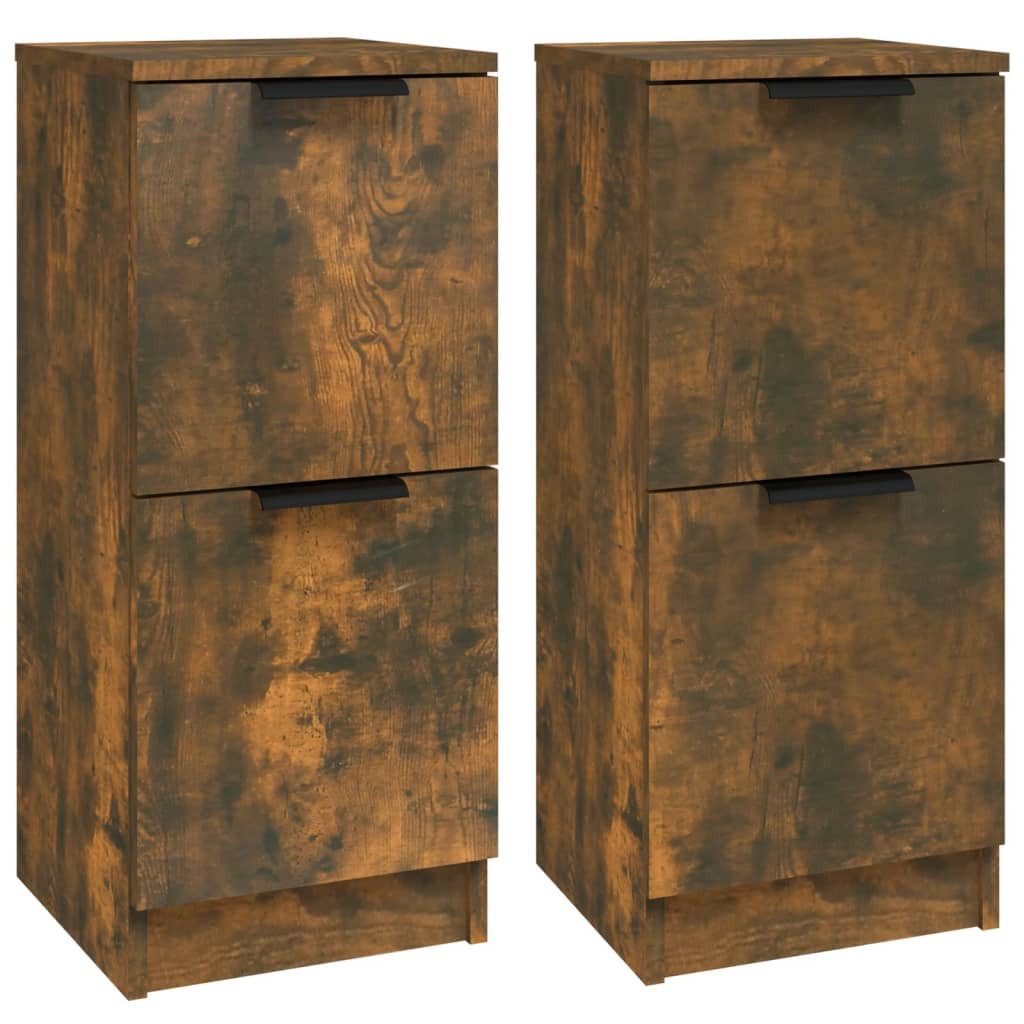 vidaXL Sideboard Sideboards 2 Stk. Räuchereiche günstig online kaufen