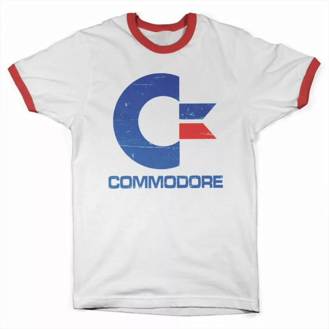 Nintendo T-Shirt Commodore Vintage Logo Ringer Tee günstig online kaufen