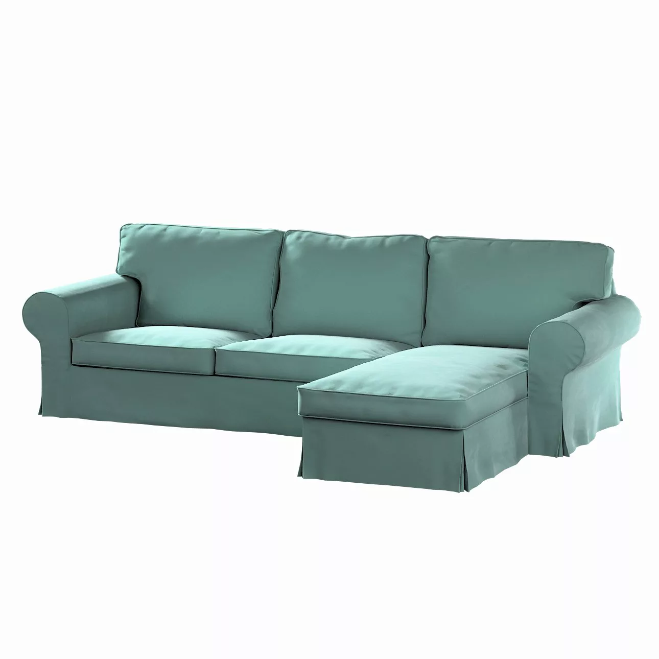 Bezug für Ektorp 2-Sitzer Sofa mit Recamiere, mintgrün, Ektorp 2-Sitzer Sof günstig online kaufen