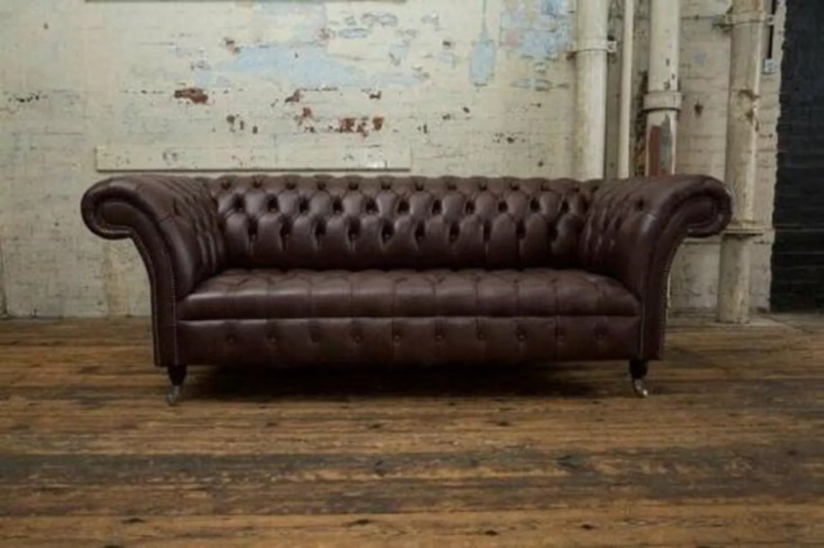 JVmoebel 3-Sitzer Polster Sofa Design Klassische Sofas Chesterfield 100% Le günstig online kaufen