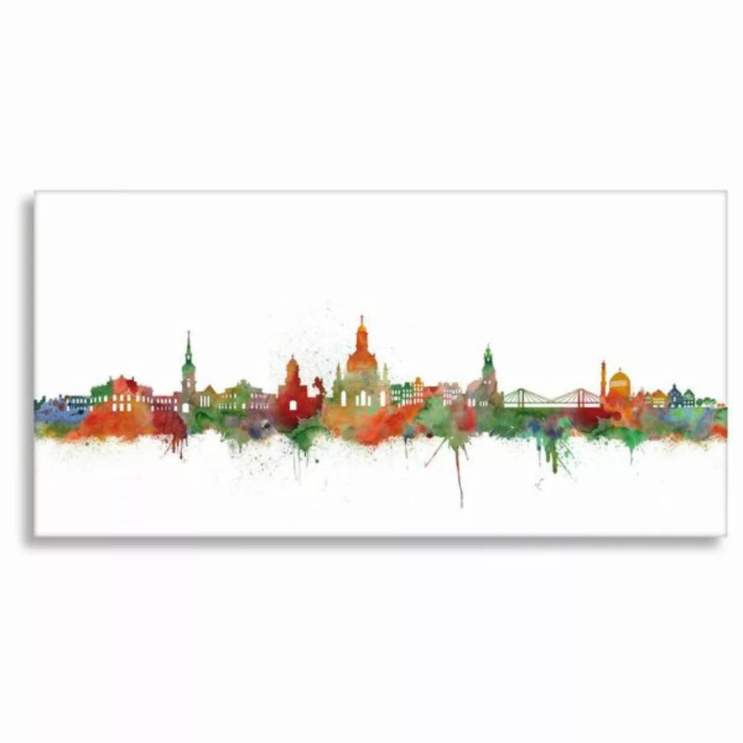 Skyline Von Dresden - Light - Leinwand - Kunstdruck - Bild günstig online kaufen
