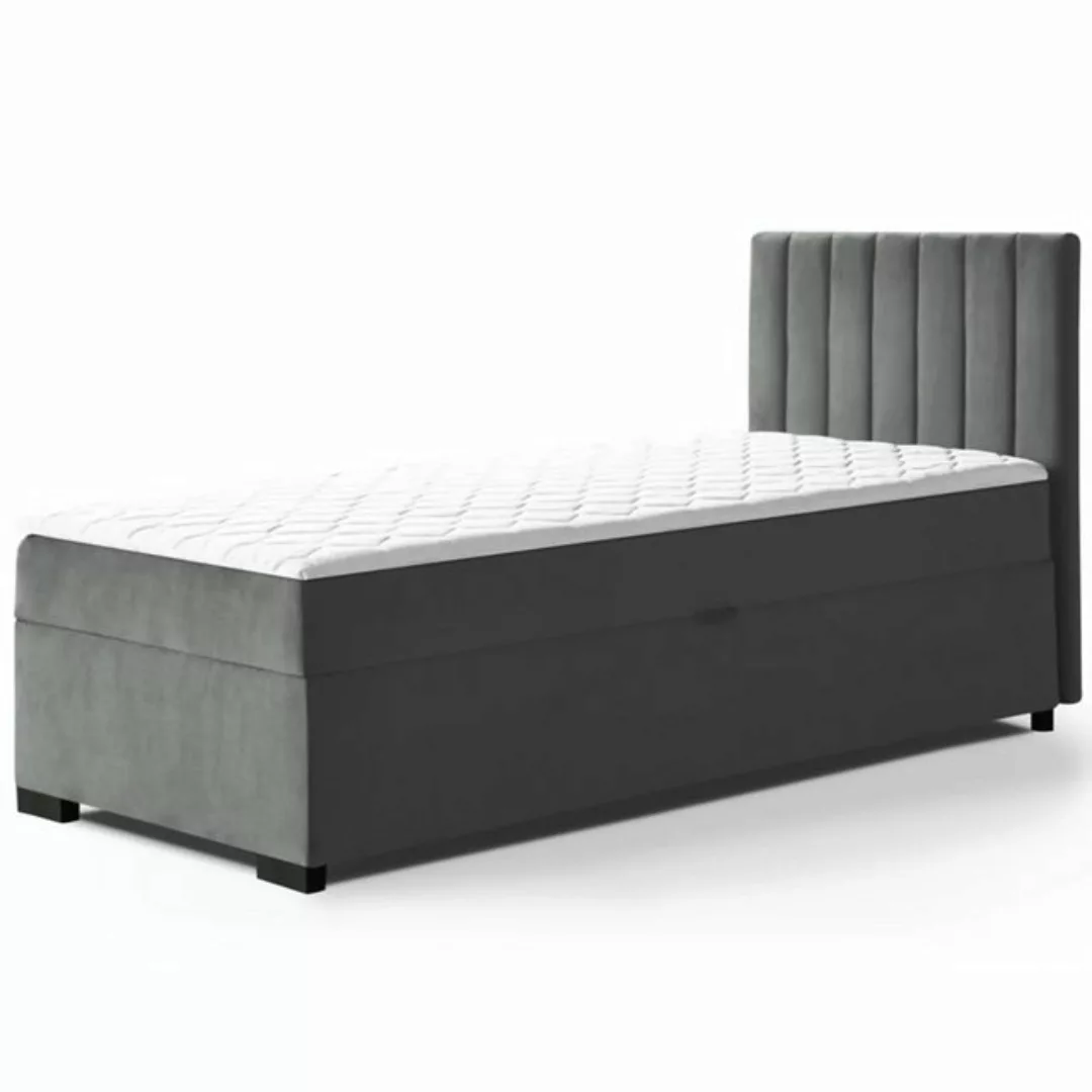 Beautysofa Boxspringbett Eric B:90/100/140/160/180cm (kleines Bett, inkl. F günstig online kaufen