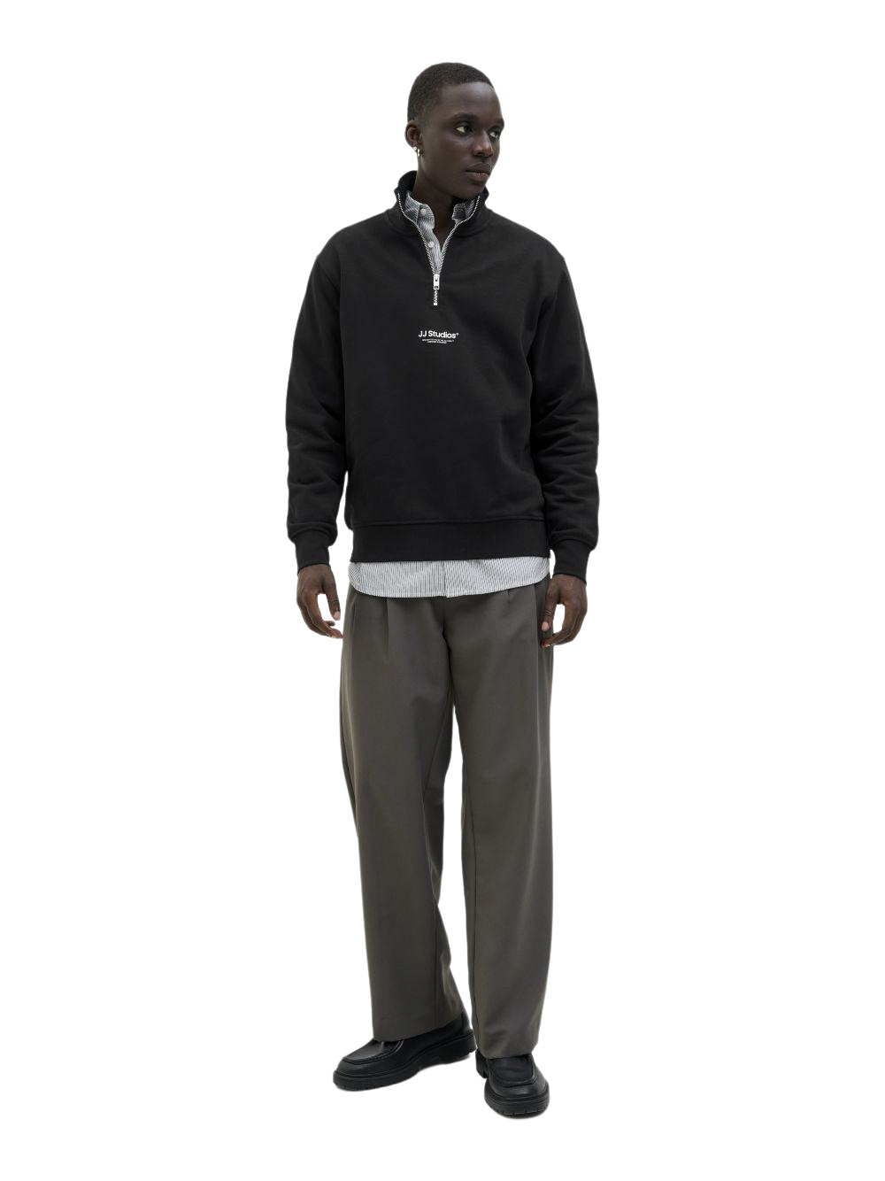 Jack & Jones Herren Sweatshirt JJESOHO SWEAT QUARTER ZIP - Relaxed Fit günstig online kaufen