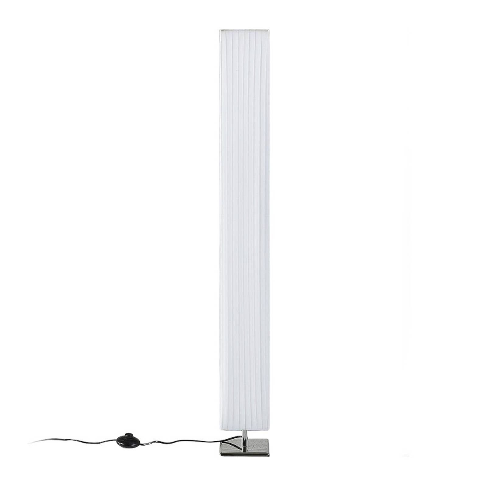 Lindby Stehleuchte Janno, weiß, Textil, Metall, 120cm, E27 günstig online kaufen