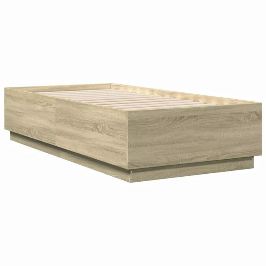 vidaXL Bett Bettgestell Sonoma-Eiche 75x190 cm Holzwerkstoff günstig online kaufen