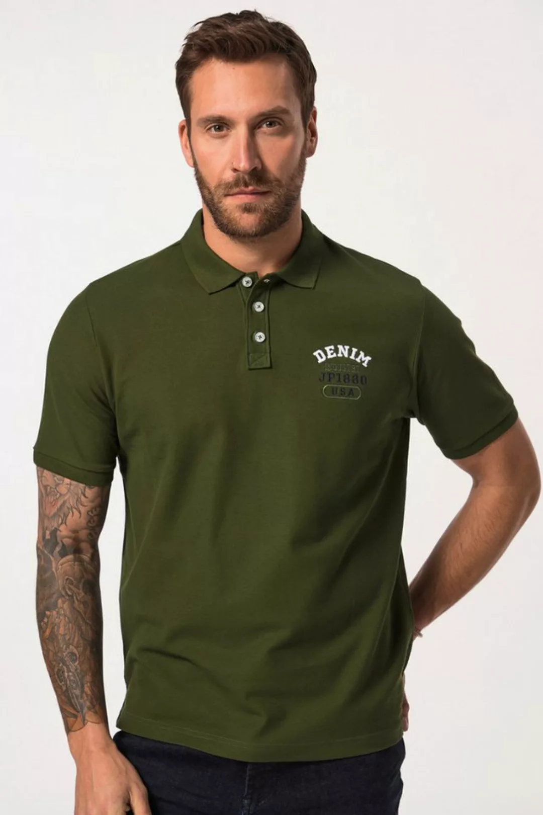 JP1880 Poloshirt JP1880 Polo-Shirt Halbarm Piqué Brust-Stick günstig online kaufen