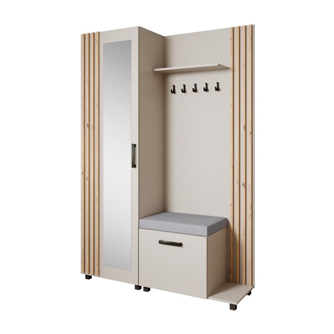 Beautysofa Garderobenschrank Garderoben-Set mit Aufhängern und günstig online kaufen