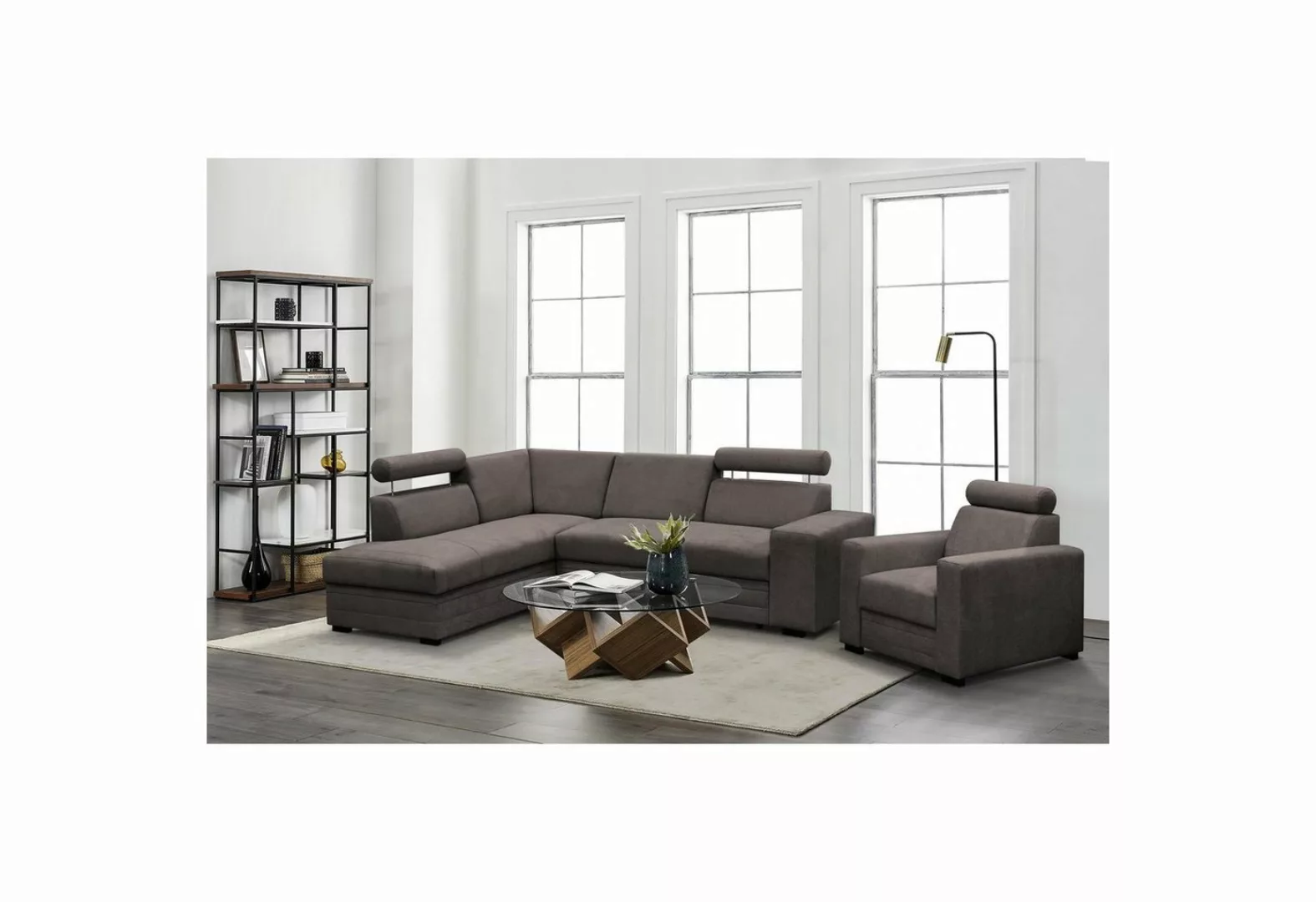 Beautysofa Polstergarnitur Roma, (modernes Set Eckgarnitur mit Sessel, Schl günstig online kaufen