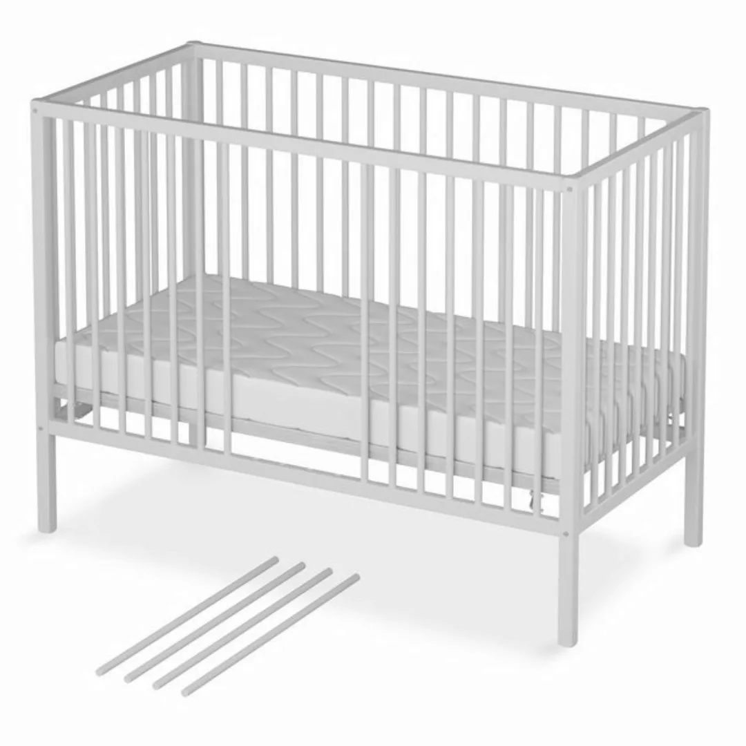 Sämann Babybett Babybett Sleepy 60x120 cm Matratze BASIC Delight, weiß günstig online kaufen