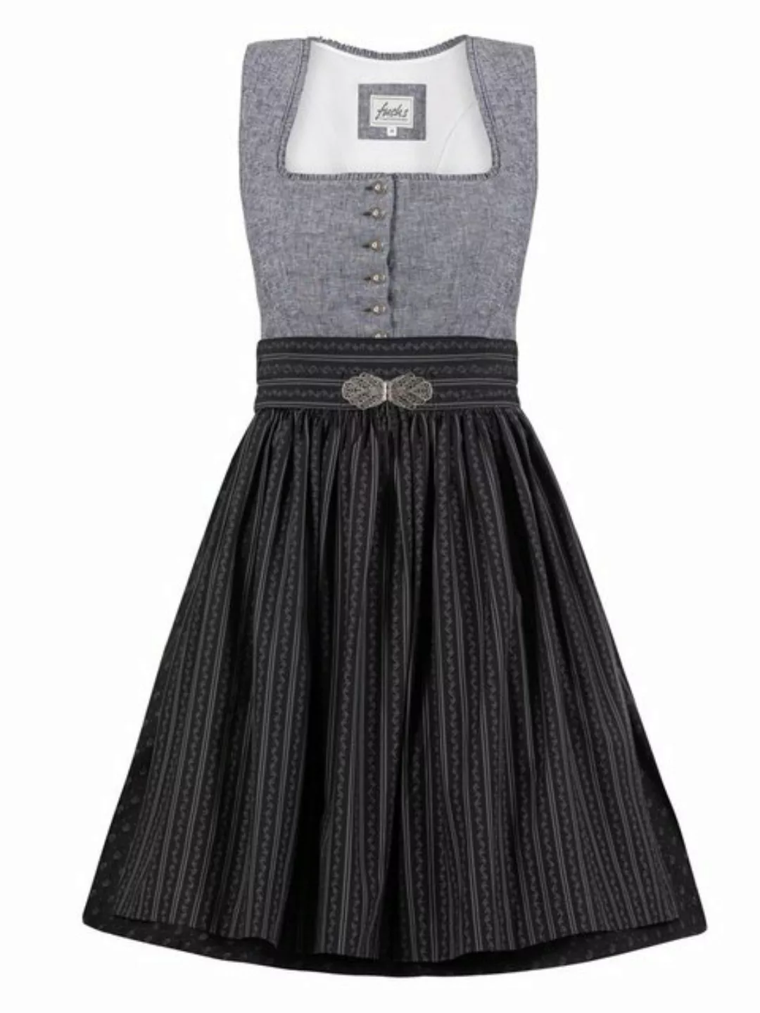 Trachten24.de Dirndl Midi Dirndl Romi schwarz (2-tlg) Rockteil 65cm günstig online kaufen