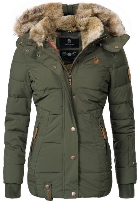 Marikoo Winterjacke Nekoo stylische Damen Steppjacke mit großer Kapuze günstig online kaufen