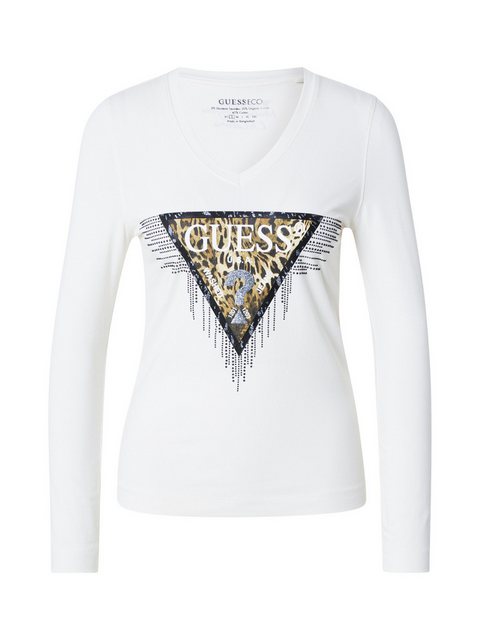 Guess Langarmshirt (1-tlg) Ziersteine günstig online kaufen