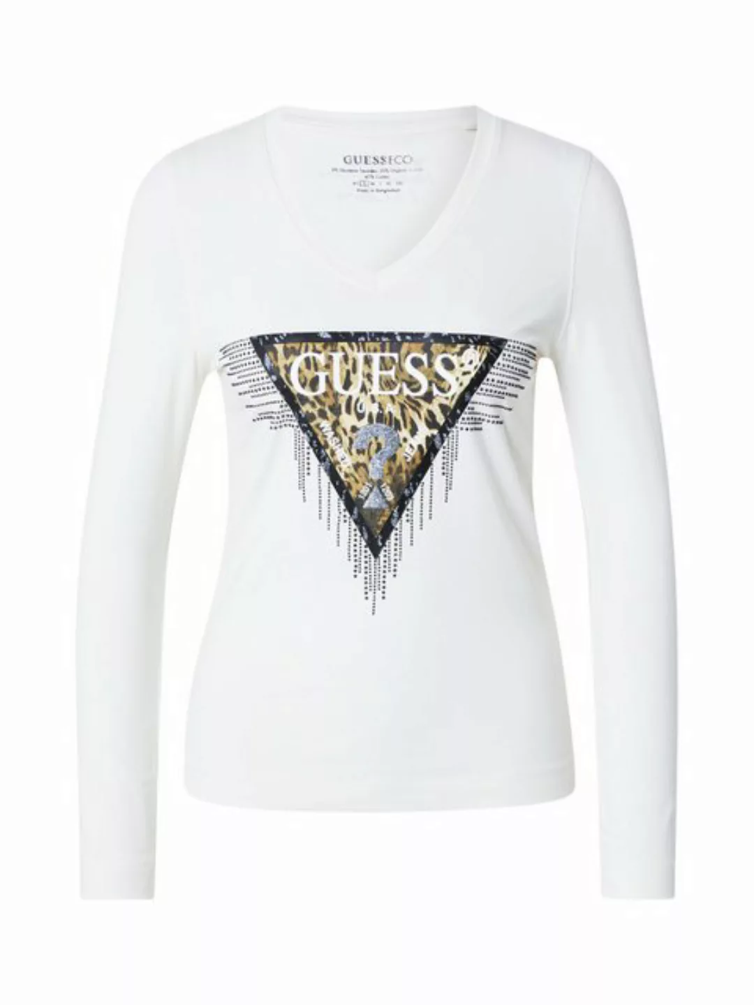 Guess Langarmshirt (1-tlg) Ziersteine günstig online kaufen