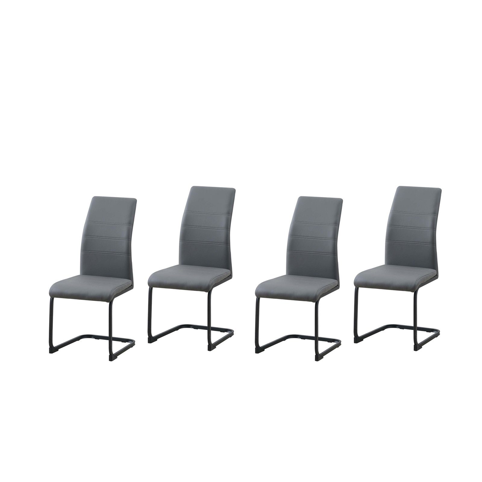 HTI-Line Freischwinger Schwingstuhl 4er Set PU günstig online kaufen