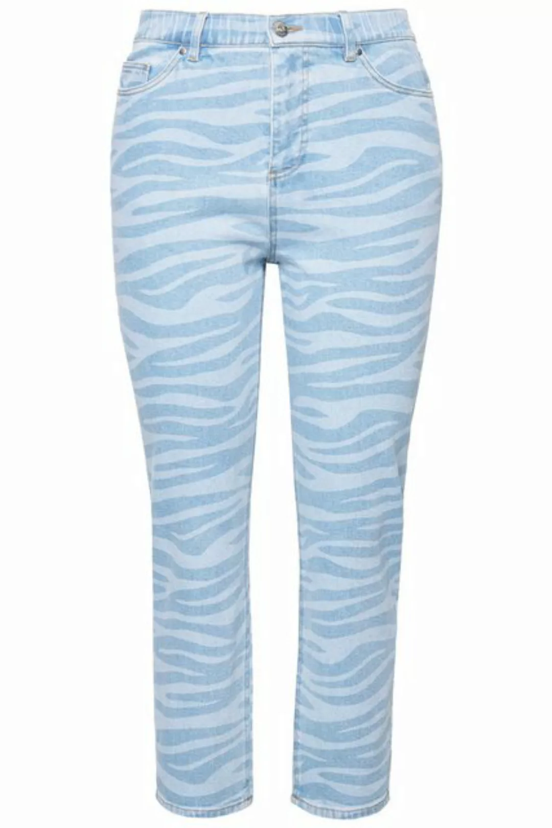 Studio Untold Regular-fit-Jeans Mom-Jeans Wide Legs Zebra-Print 5-Pocket günstig online kaufen