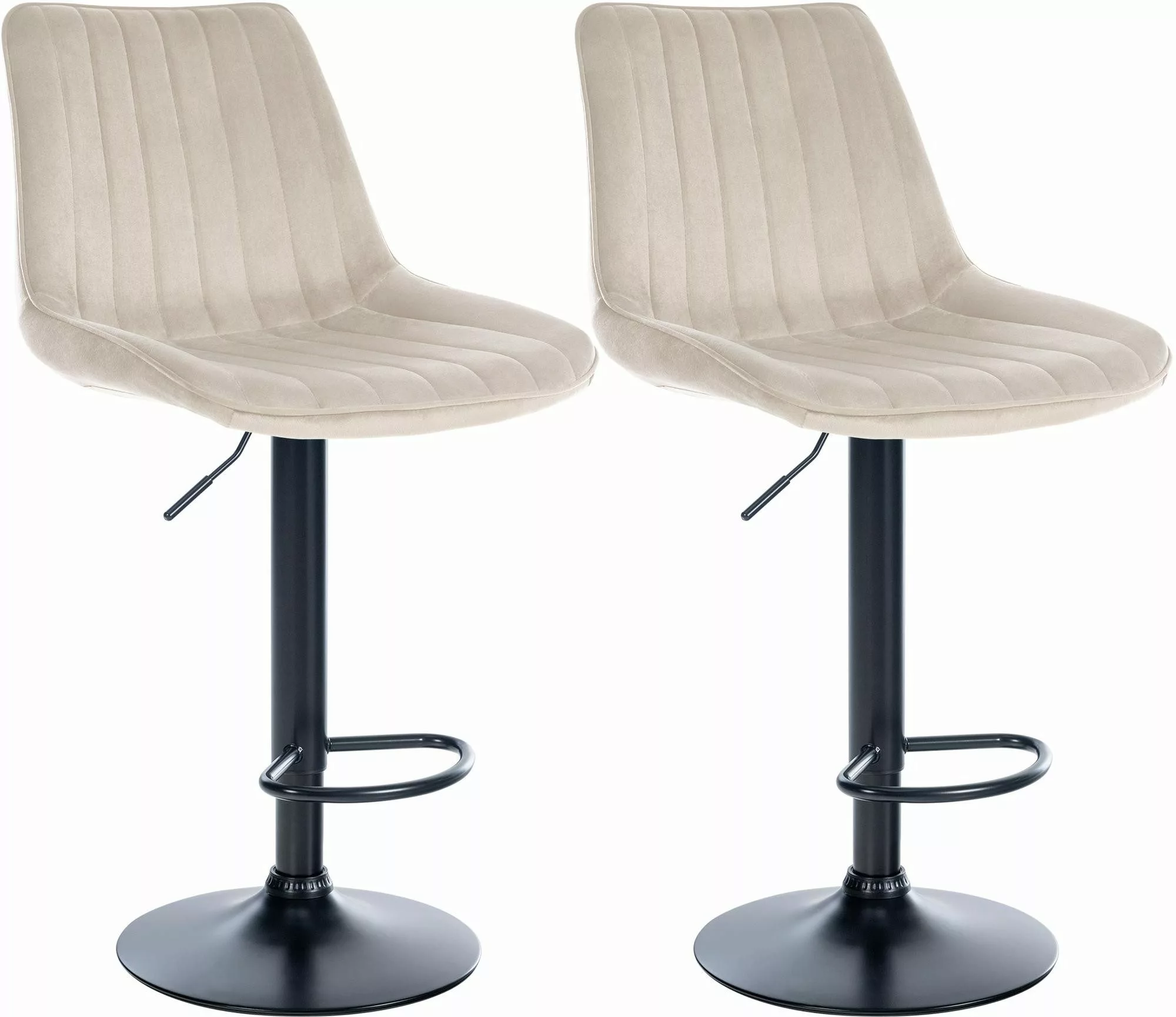 CLP Barhocker Toni Samt (2er Set, günstig online kaufen