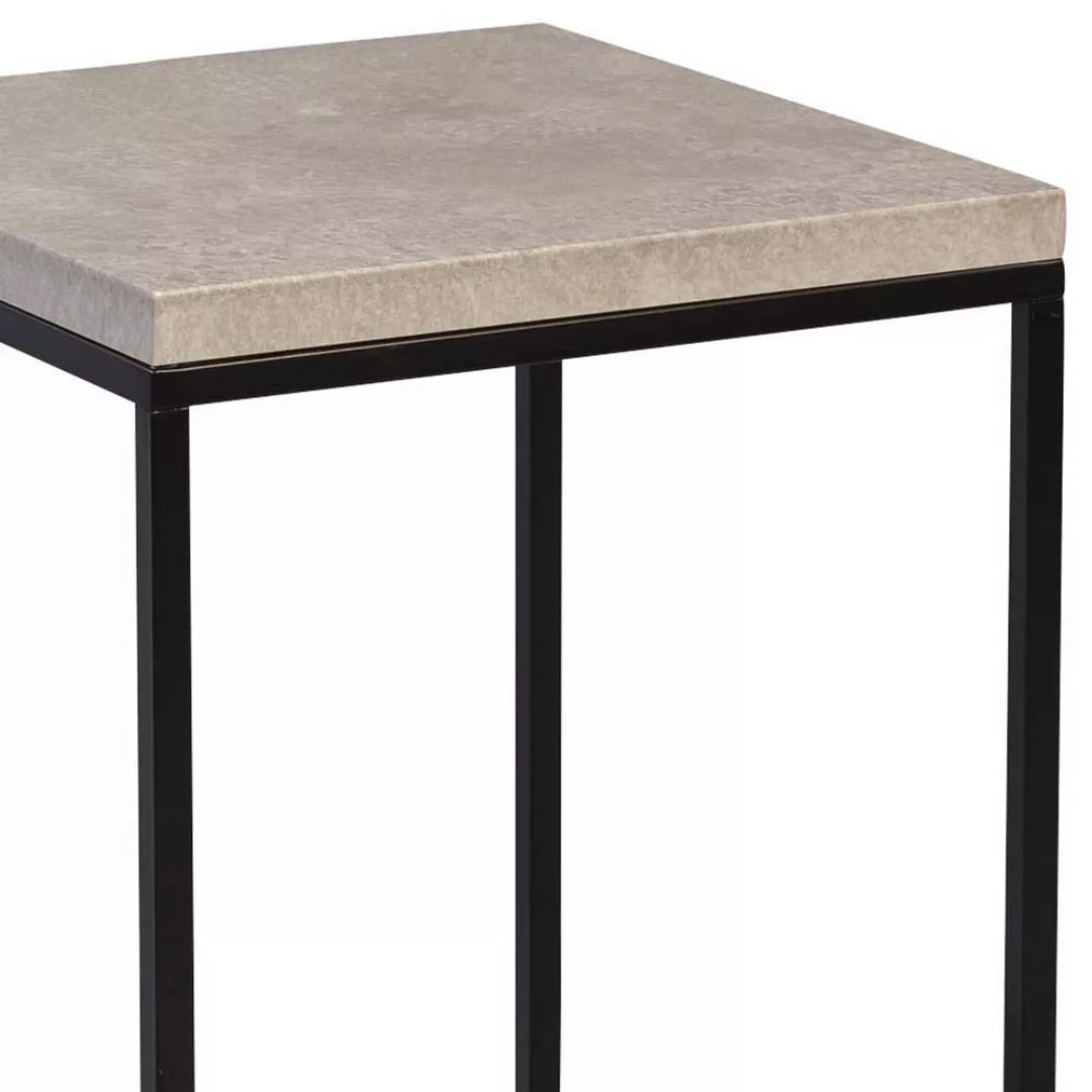 Design Beistelltisch in Beton Grau und Schwarz 40 cm breit günstig online kaufen