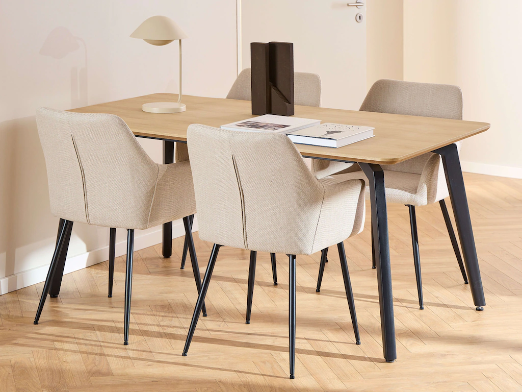 ACTONA GROUP Esszimmer-Set "Essgruppe, Speisetisch mit Wohnzimmerstühlen", günstig online kaufen