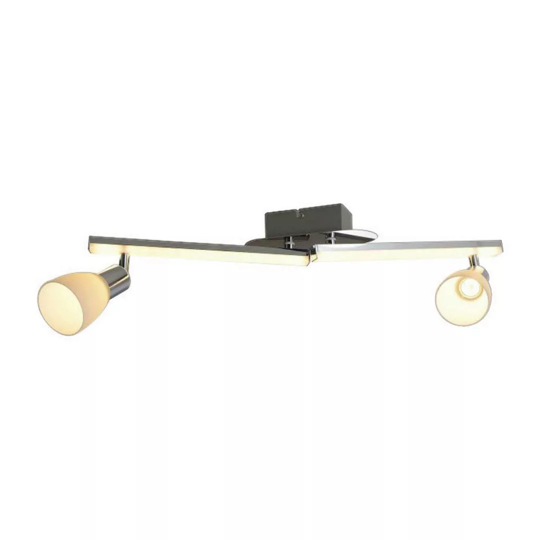 Näve 2er-LED-Wand- u. Deckenleuchten, inkl. Leuchtmittel, B61cm silber günstig online kaufen