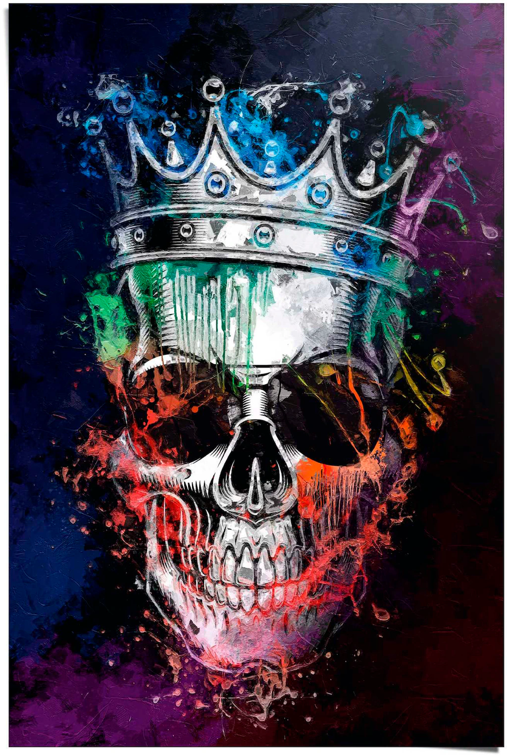 Reinders Poster "Graffity Totenkopf" günstig online kaufen