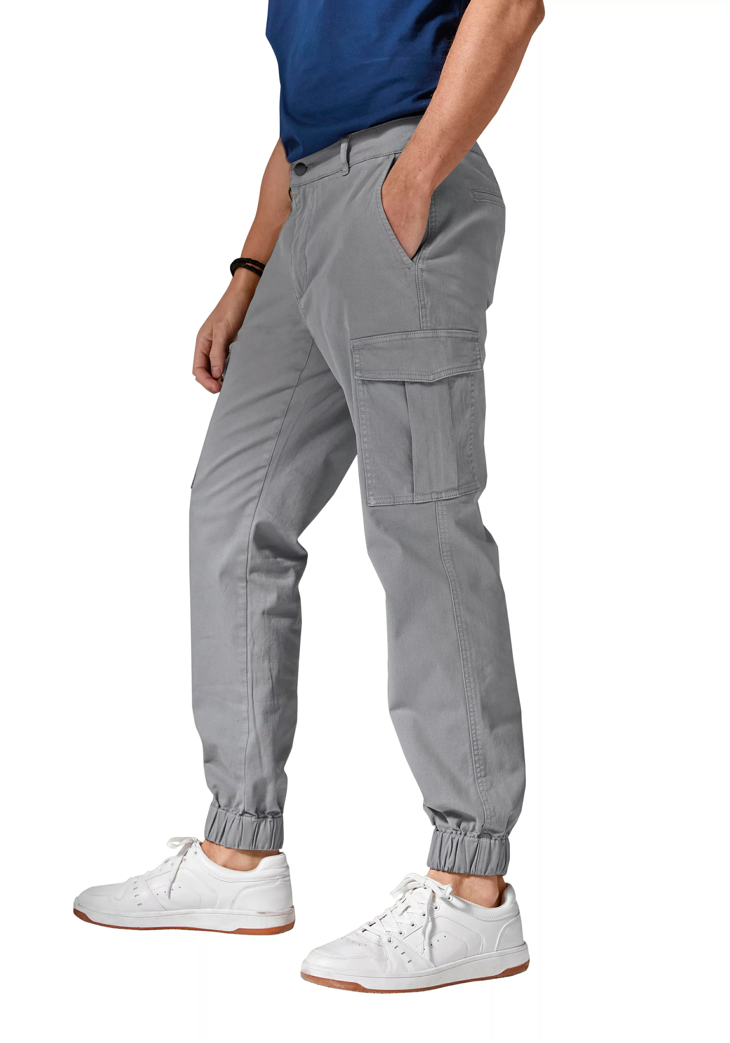 AUTHENTIC LE JOGGER Cargohose mit normaler Bundhöhe aus elastischer Baumwol günstig online kaufen