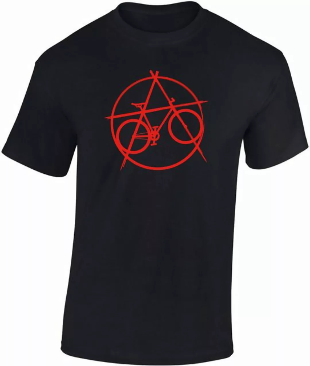Baddery Print-Shirt Fahrrad T-Shirt, "Anarchy Bike", hochwertiger Siebdruck günstig online kaufen